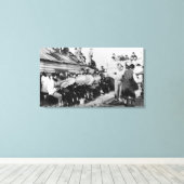 アラスカ、ノームでの儀式のエスキモの踊り キャンバスプリント (インサイチュ (ウッドフロア))