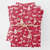 アラスカ・ハスキー・クリスマス ラッピングペーパーシート (インサイチュ)