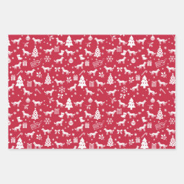 アラスカ・ハスキー・クリスマス ラッピングペーパーシート