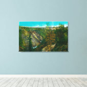 アラスカ、ハリケーン・ガルチ橋の眺め キャンバスプリント (インサイチュ (ウッドフロア))