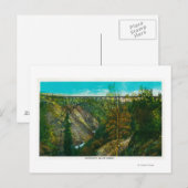 アラスカ、ハリケーン・ガルチ橋の眺め ポストカード (正面/裏面)