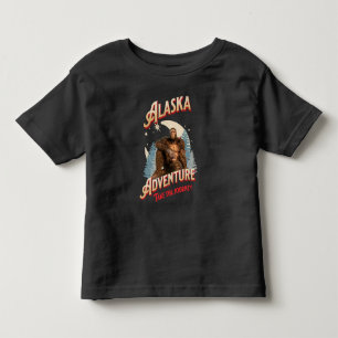アラスカ・ビッグフットの冒険 レトロな荒野の芸術 トドラーTシャツ
