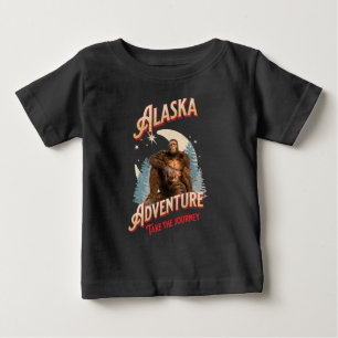 アラスカ・ビッグフットの冒険　レトロな荒野の芸術 ベビーTシャツ