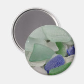 アラスカ、ビーチガラスのクローズアップ マグネット (正面/裏面)