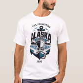 アラスカ ファミリー クルーズ 記念 名前 年号 マッチング Tシャツ (正面)