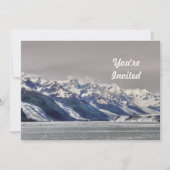 アラスカ フィヨルド 氷河 風景 写真 誕生日 招待状 (正面)