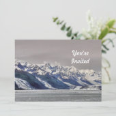 アラスカ フィヨルド 氷河 風景 写真 誕生日 招待状 (スタンド正面)