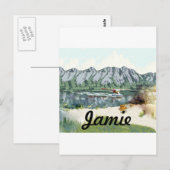 アラスカ ブッシュ プレーン 釣り旅行 ポストカード (正面/裏面)