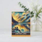 アラスカ,ポーテージ湖 |ヴィンテージ絵画ー ポストカード (スタンド正面)