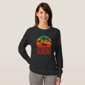 アラスカ レトロ サン マウンテン モース アラスカ Tシャツ (正面フル)