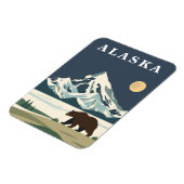 アラスカ ヴィンテージ トラベル グリズリー ベア マグネット (左側)