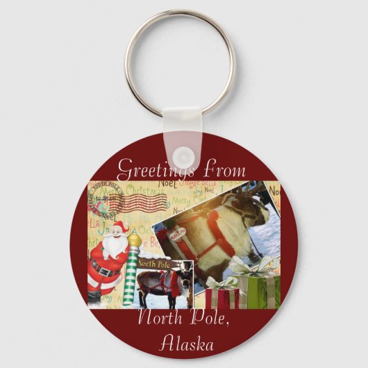 アラスカ、北極からの挨拶 キーホルダー (正面)