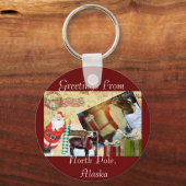 アラスカ、北極からの挨拶 キーホルダー (正面)