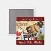 アラスカ、北極からの挨拶 マグネット (正面/裏面)