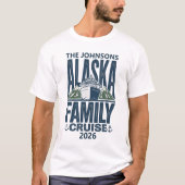 アラスカ 家族クルーズ 記念 名前 年 Tシャツ (正面)