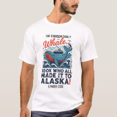 アラスカ 家族 クルーズ 旅行 カスタム グループ Tシャツ (正面)