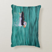 アラスカ、復活ベイのプフィン アクセントクッション (裏面(縦))