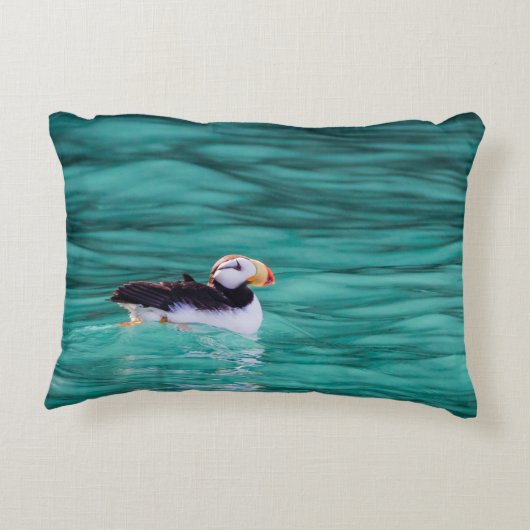 アラスカ、復活ベイのプフィン アクセントクッション (裏面)