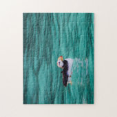 アラスカ、復活ベイのプフィン ジグソーパズル (縦)