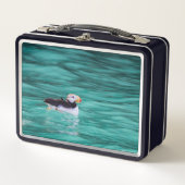 アラスカ、復活ベイのプフィン メタルランチボックス (正面)