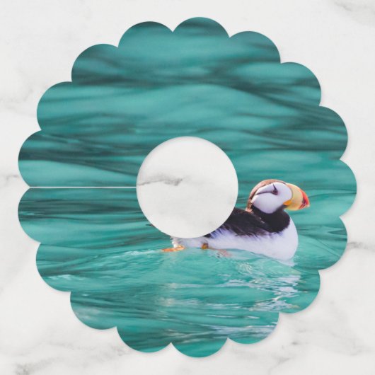 アラスカ、復活ベイのプフィン ワイングラスタグ (裏面)