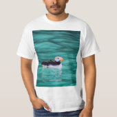 アラスカ、復活ベイのプフィン Tシャツ (正面)
