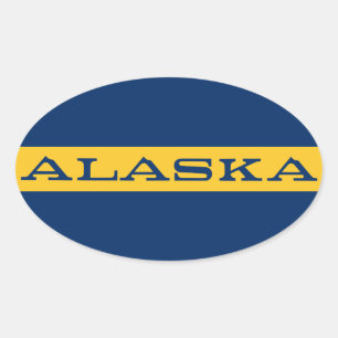 アラスカ 楕円形シール