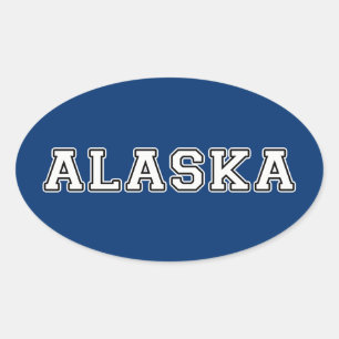 アラスカ 楕円形シール