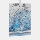 アラスカ，氷河の湾，クルージング, ガラスオーナメント (正面右)