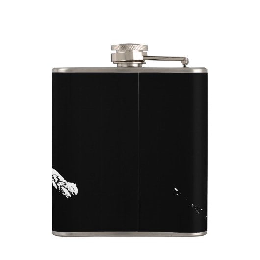 アラスカ（白黒） フラスク (裏面)