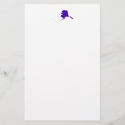 アラスカ（紫） 便箋 (正面)
