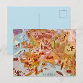 アラスカ 絵入り ヴィンテージ ポストカード (正面/裏面)