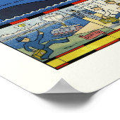 アラスカ – 蒸気船ラインの地図1934 ポスター (角)