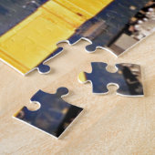 アラスカ：鉄道機関車と山 ジグソーパズル (側面)