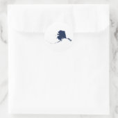 アラスカ(青と金ゴールド) ラウンドシール (バッグ)