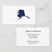 アラスカ(青と金ゴールド) 名刺 (正面/裏面)