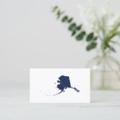 アラスカ(青と金ゴールド) 名刺 (スタンド正面)