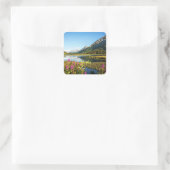 アラスカ、風光明媚な風景写真 スクエアシール (バッグ)