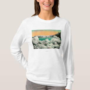 アラスカ#1StateのMuirの氷河そして氷山 Tシャツ
