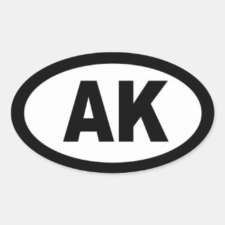 アラスカ – 4楕円形の車のシールのシート 楕円形シール
