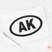 アラスカ – 4楕円形の車のシールのシート 楕円形シール (封筒)