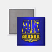 アラスカ(AK) マグネット (正面/裏面)