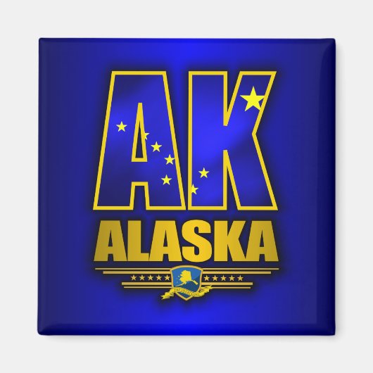 アラスカ(AK) マグネット (正面)