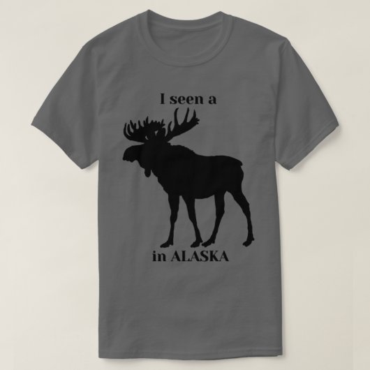 アラスカTシャツでムースを見た Tシャツ (デザイン正面)
