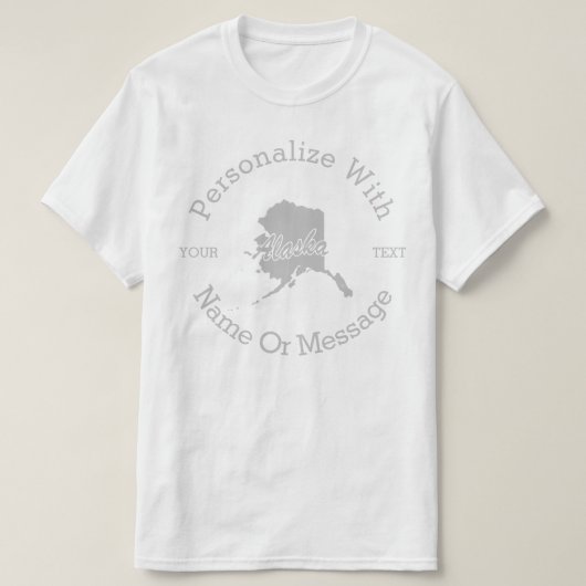 アラスカTパーソナライズされたシャツ州 Tシャツ (デザイン正面)