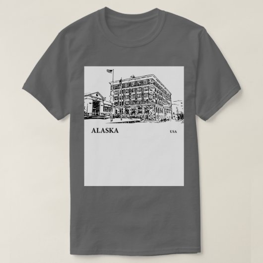アラスカUSA Tシャツ1 Tシャツ (デザイン正面)