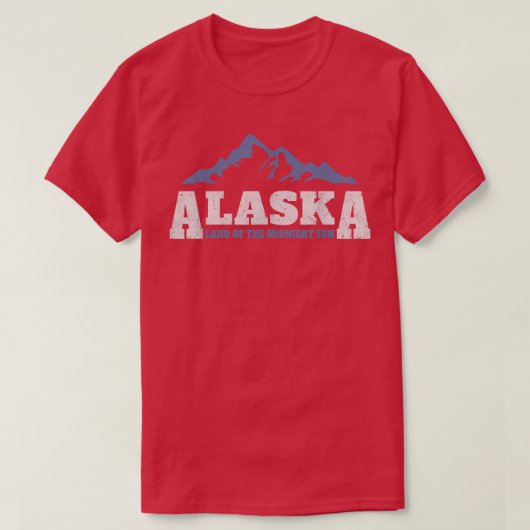 アラスカUSAVintage Land of the Midnight Sun Alaska Tシャツ (デザイン正面)