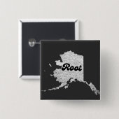 アラスク誇りを持った州ルートマップ概要ロッキーマップAK 缶バッジ (正面&裏面)