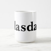 アラスダール・メンスの名 コーヒーマグカップ (中央)