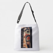 アラスファンシーウッド彫りトーテムポール写真デザイン クロスボディバッグ (裏面)